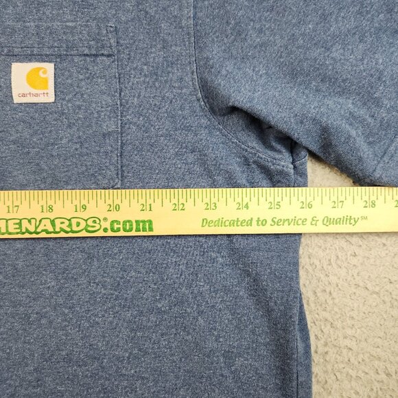 Carhartt Shirt Men's Extra Large Blue Original Fit Short Sleeve Pocket Workwear - Picture 5 of 9